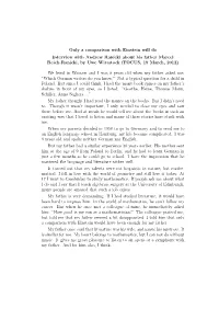 Only a Comparison with Einstein Will Do Interview with Andrew Ranicki About His Father Marcel Reich-Ranicki, by Uwe Wittstock (FOCUS, 19 March, 2012)