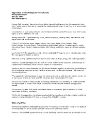 Opposition Mulls Strategy for Mixed Seats Malaysiakini.Com Jun 20, 2007 Athi Veeranggan