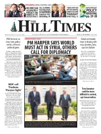 Pm Harper Says World Must Act in Syria, Others Call