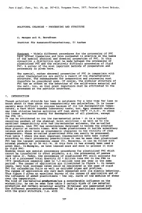 PROCESSING and STRUCTURE G. Menges and N. Berndtsen Institut