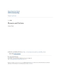 Reason and Action Charles Fried