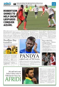 Robertson Shines to Help Snow Leopards Conquer Aizawl