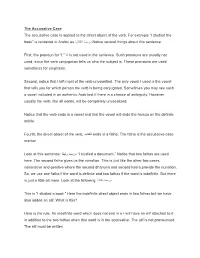 The Accusative Case the Accusative Case Is Applied to the Direct Object of the Verb