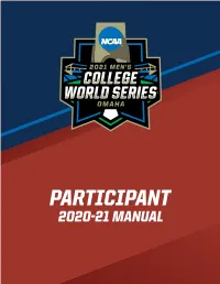2020-21 MANUAL Table of Contents