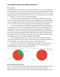 Case Study for Small Cruise Ships in Key West