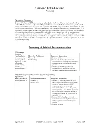 Glucono Delta-Lactone Processing