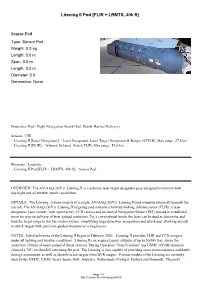 Litening II Pod [FLIR + LRMTS, 40K Ft]
