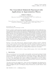The Generalized Minkowski Functional with Applications in Approximation Theory