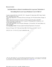 The Interplay of Externalizing Behavior and Corporal Punishme