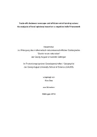 Trade-Offs Between Seascape and Offshore Wind Farming Values: an Analysis of Local Opinions Based on a Cognitive Belief Framework