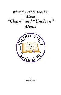 "Clean" and "Unclean" Meats