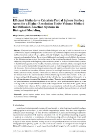 Efficient Methods to Calculate Partial Sphere Surface Areas for A