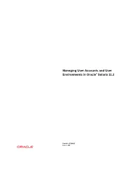 Managing User Accounts and User Environments in Oracle® Solaris 11.3