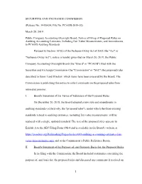 Notice of Filing of Proposed Rules on Auditing Accounting Estimates, Including Fair Value Measurements, and Amendments to PCAOB Auditing Standards