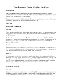 Opendocument Format Metadata Use Cases