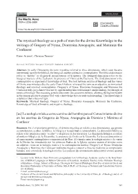 The Mystical Theology As a Path of Man for the Divine Knowledge in the Writings of Gregory of Nyssa, Dionysius Areopagite, and Maximus the Confessor