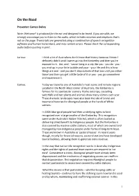 Transcript, on the Road