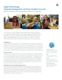 Uniquely Equipped to Let Every Student Succeed Built-In Solutions That Break Down Barriers to Learning