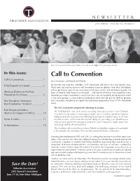 Call to Convention Call to Convention