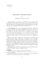 Deformations of Bimodule Problems