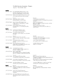 The 68Th Geometry Symposium : Program (Aug