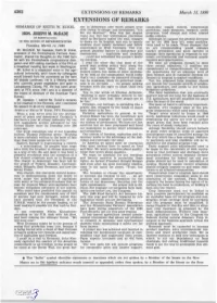 EXTENSIONS of REMARKS March 13, 1990 EXTENSIONS of REMARKS REMARKS of KEITH W