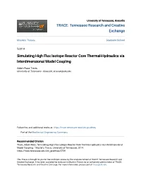 Simulating High Flux Isotope Reactor Core Thermal-Hydraulics Via Interdimensional Model Coupling