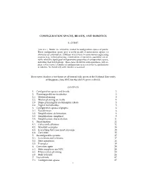 Configuration Spaces, Braids, and Robotics