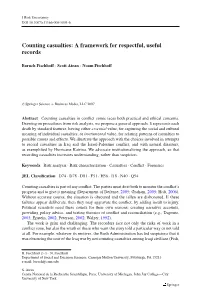 Counting Casualties: a Framework for Respectful, Useful Records