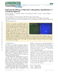 Exploring the Efficacy of Nile Red in Microplastic Quantification