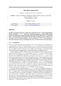The Mu3e Experiment Abstract