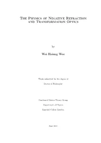 The Physics of Negative Refraction and Transformation Optics