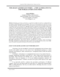 The Smart Governance Index – a New Alternative to the World Governance Index