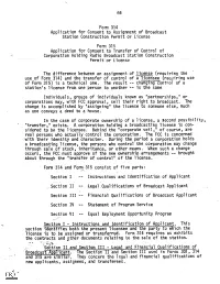 Application for Consent to Assignment of Broadcast Station Construction Permit Or License