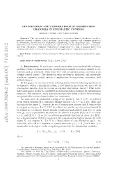 Arxiv:1009.3824V2 [Math.OC] 7 Feb 2012 E Fpstv Nees Let Integers