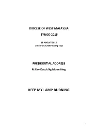 Bishop's Address (Keep My Lamp Burning)