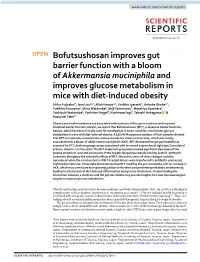 Bofutsushosan Improves Gut Barrier Function with a Bloom Of