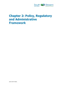 Chapter 2: Policy, Regulatory and Administrative Framework