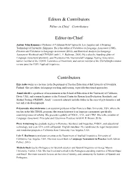 Editors & Contributors (Pdf)