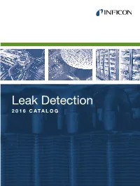 Leak Detection 2016 CATALOG