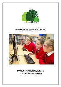 Parent/Carer Guide to Social Networking