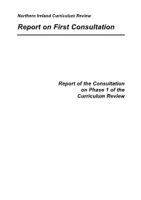 Report on First Consultation