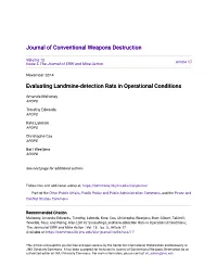 Evaluating Landmine-Detection Rats in Operational Conditions
