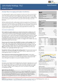 John Keells Holdings PLC Equity Research Initiation Coverage