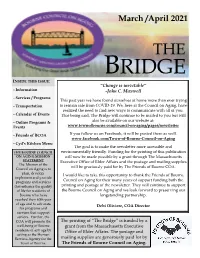 Mar-Apr 2021 Newletter
