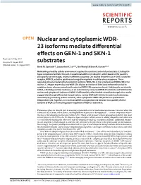 Nuclear and Cytoplasmic WDR-23 Isoforms Mediate Differential Effects