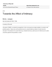Towards the Affect of Intimacy