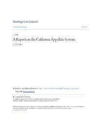 A Report on the California Appellate System J