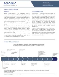 Axonic Capital Overview History Of