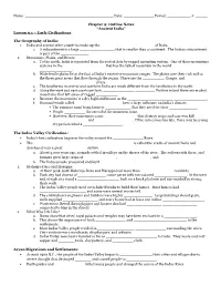 Chapter 9: Outline Notes “Ancient India” Lesson 9.1 – Early Civilizations